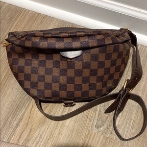 Brown Checkered Bum Bag